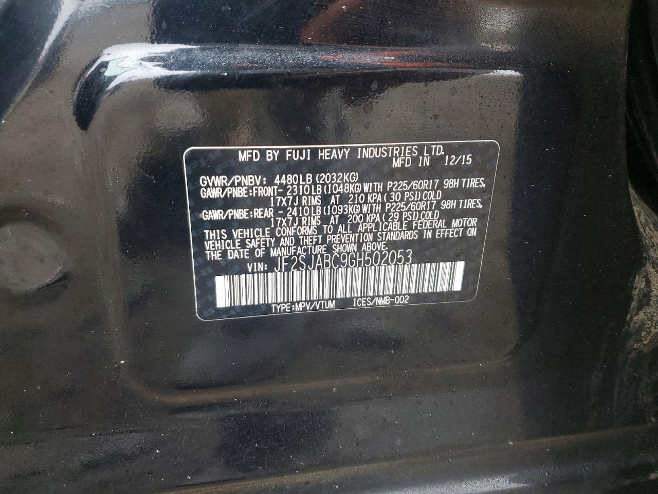 2015 SUBARU FORESTER