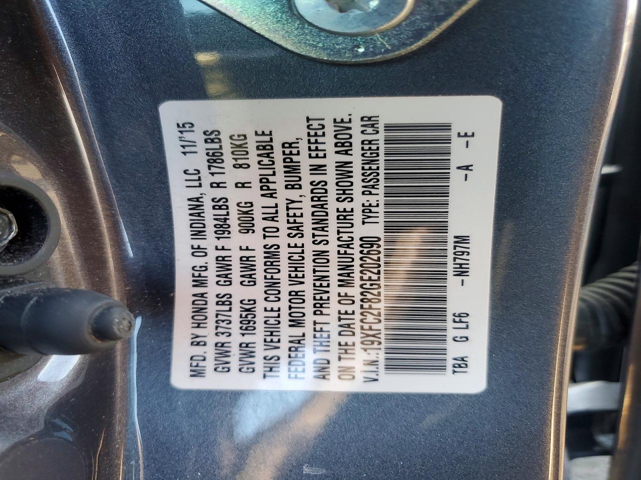 2016 HONDA CIVIC