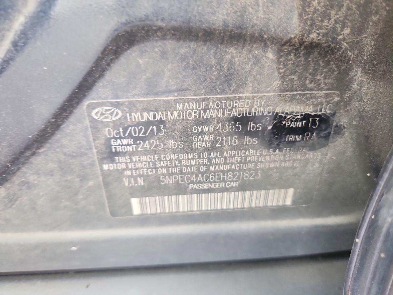 2014 HYUNDAI SONATA