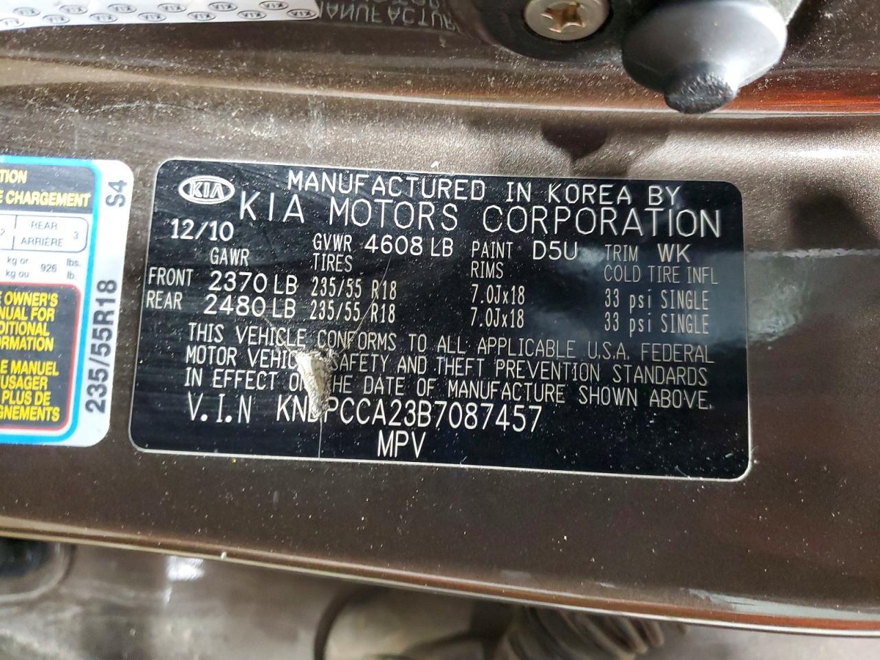 2011 KIA SPORTAGE