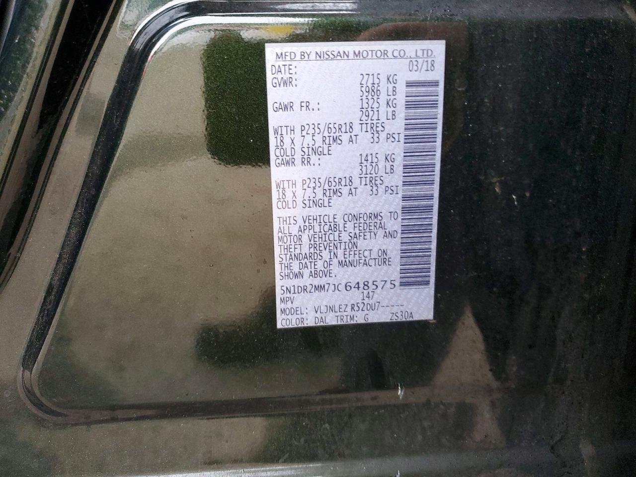 2018 NISSAN PATHFINDER