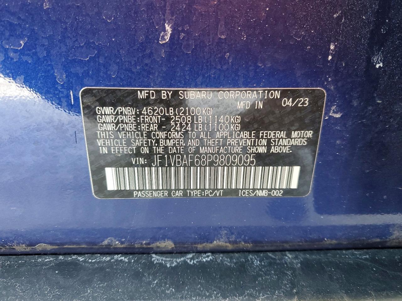2023 SUBARU WRX
