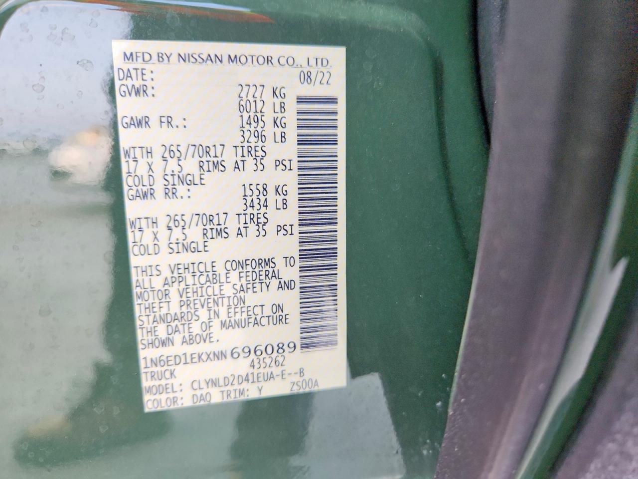 2022 NISSAN Frontier