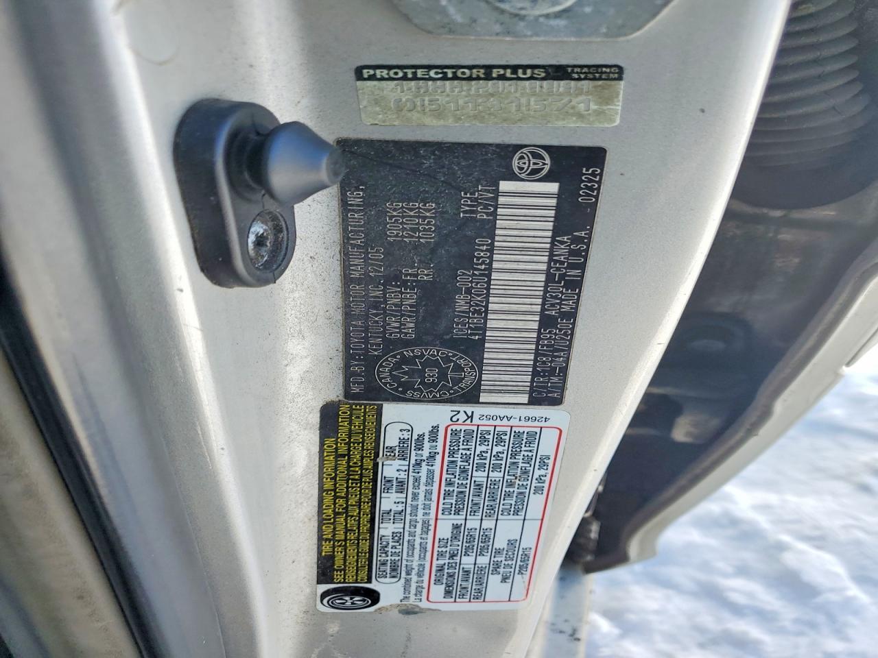 2006 TOYOTA CAMRY