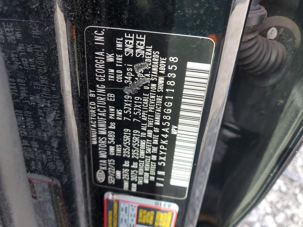 2016 KIA SORENTO