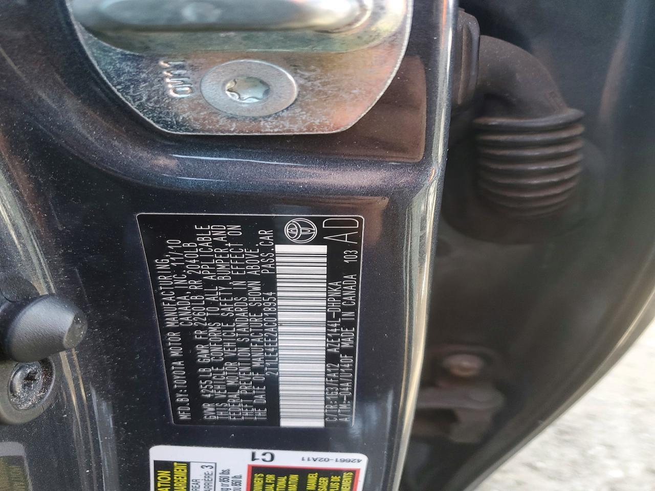 2010 TOYOTA COROLLA