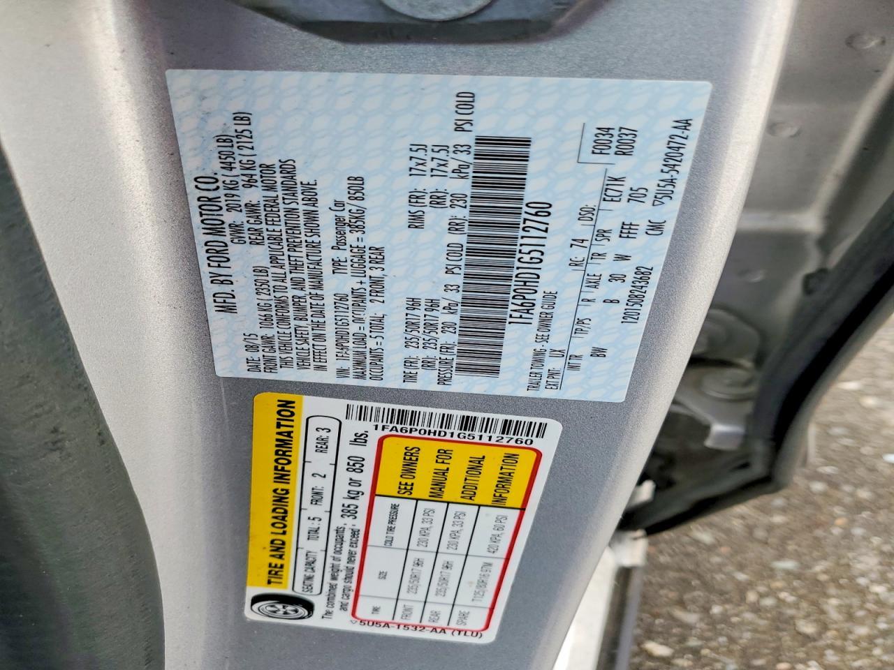 2016 FORD FUSION