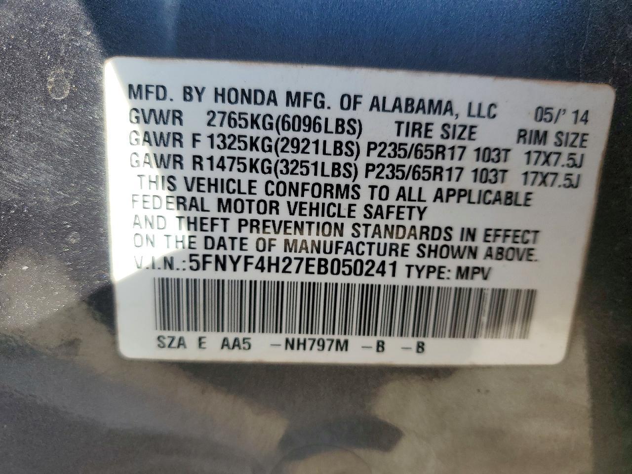 2014 HONDA PILOT