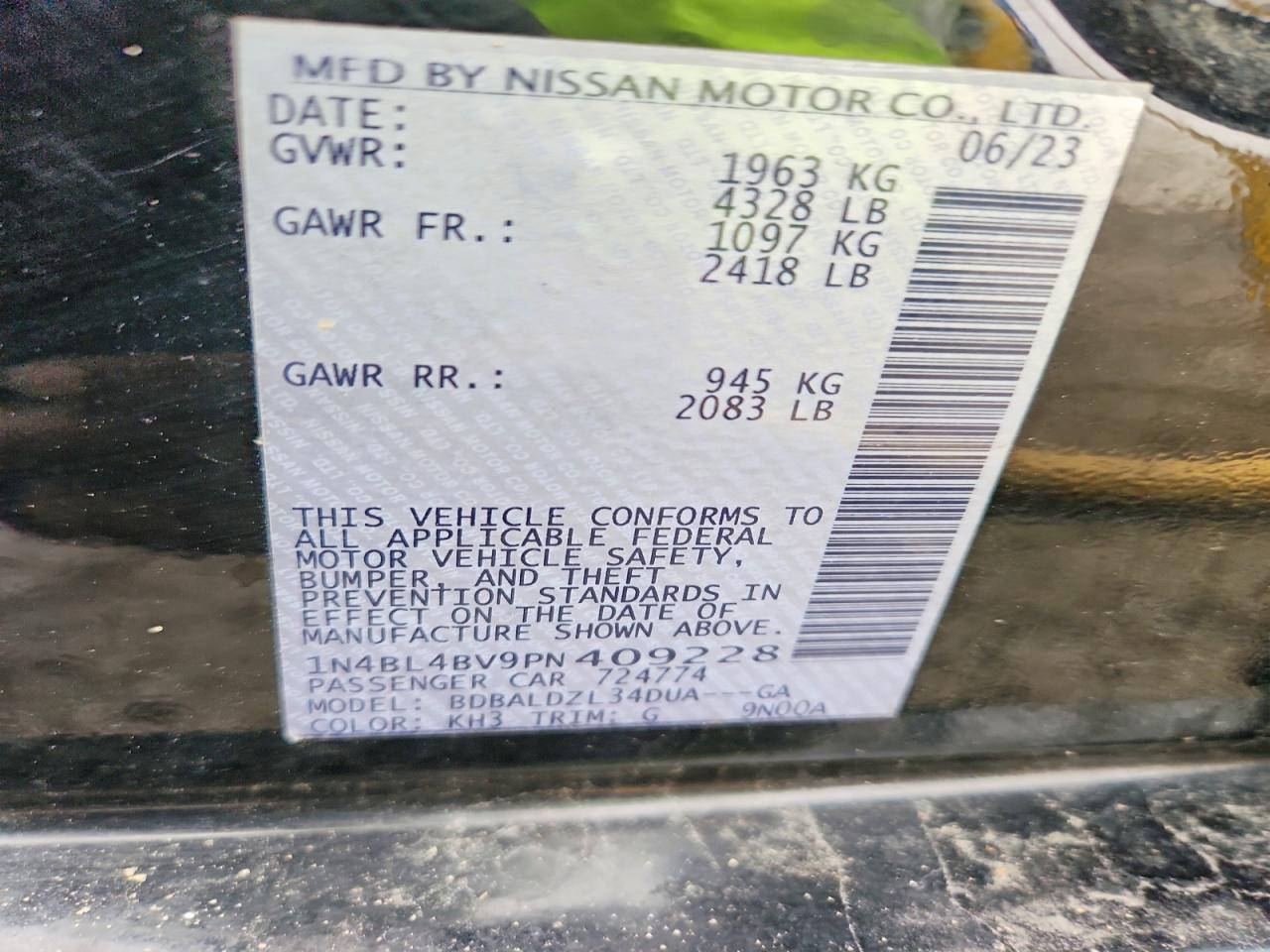 2023 NISSAN ALTIMA