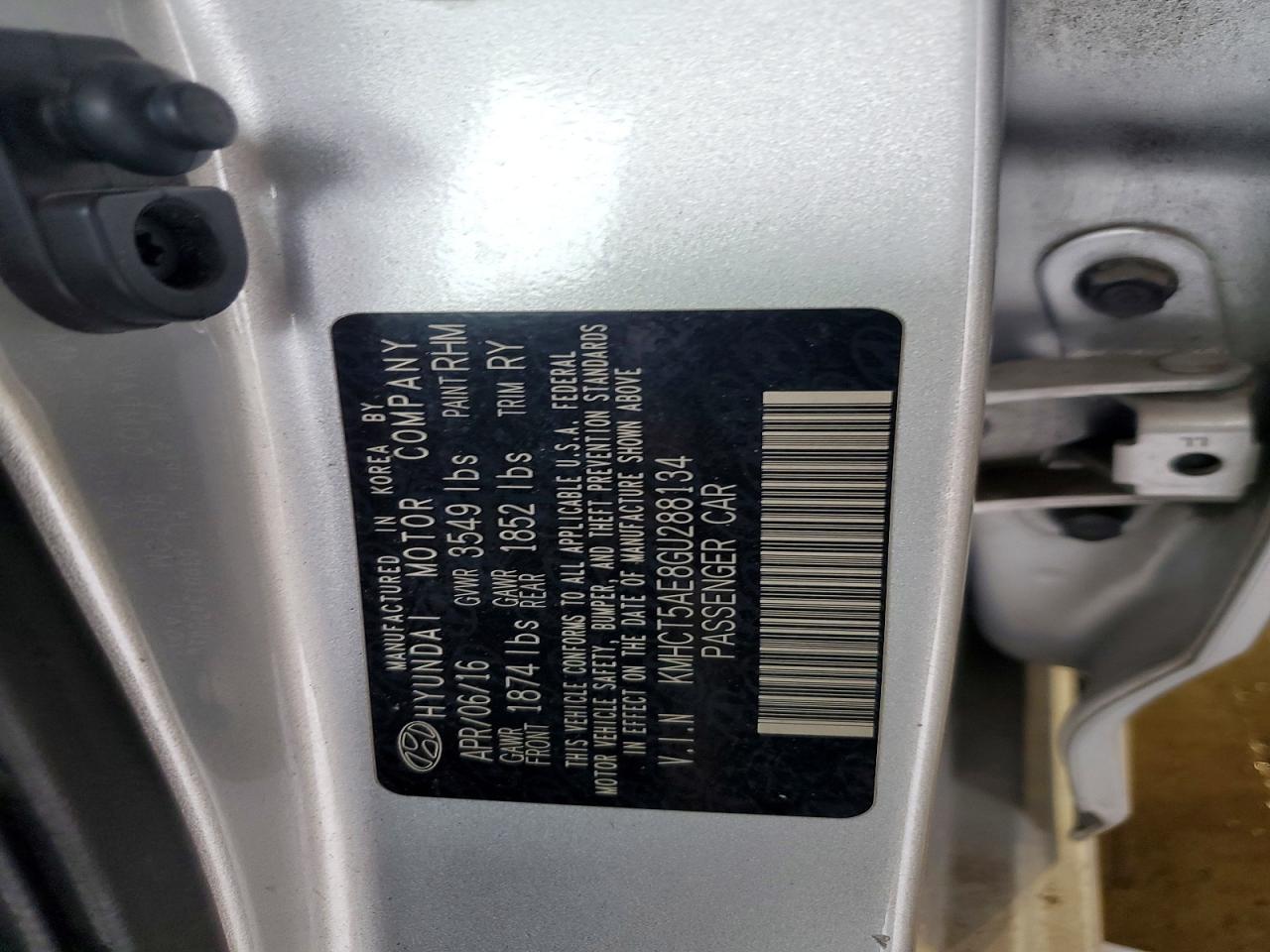 2016 HYUNDAI ACCENT