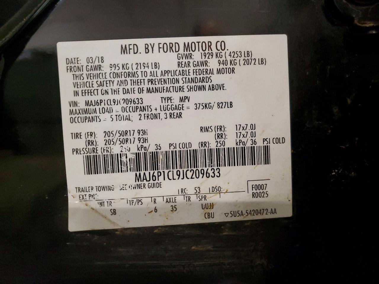 2018 FORD EcoSport