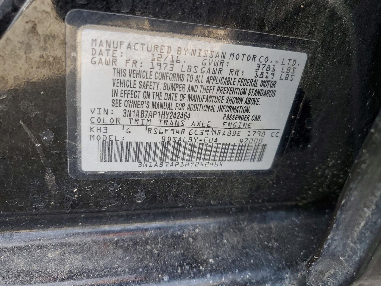 2017 NISSAN SENTRA