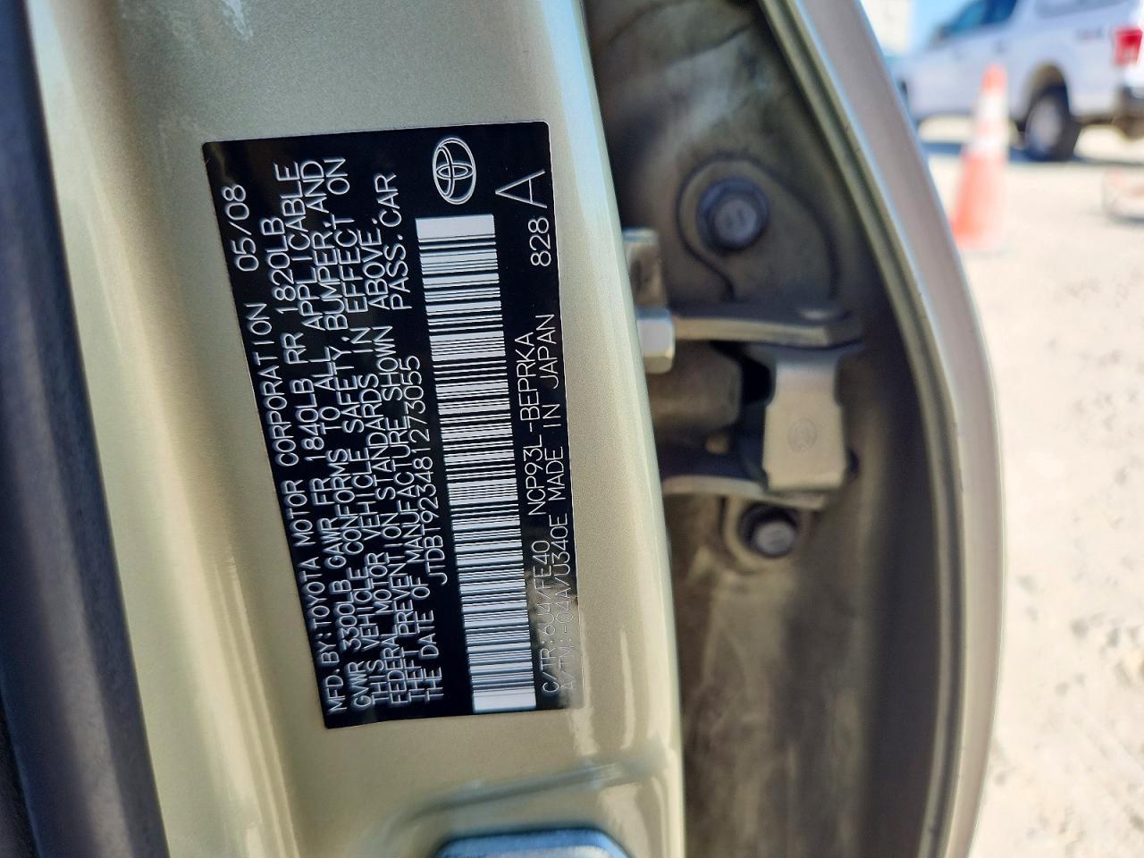 2008 TOYOTA YARIS