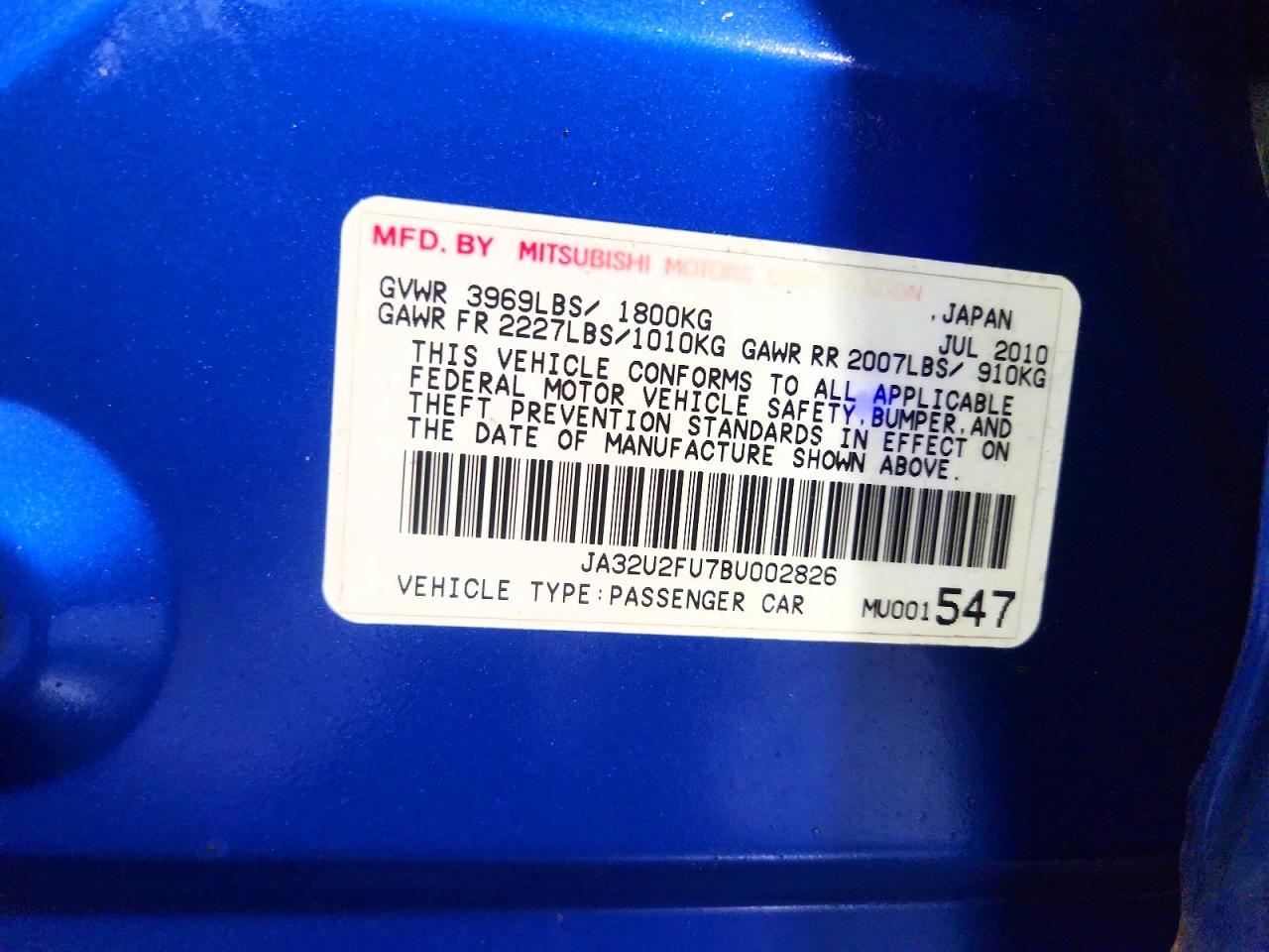 2011 MITSUBISHI LANCER