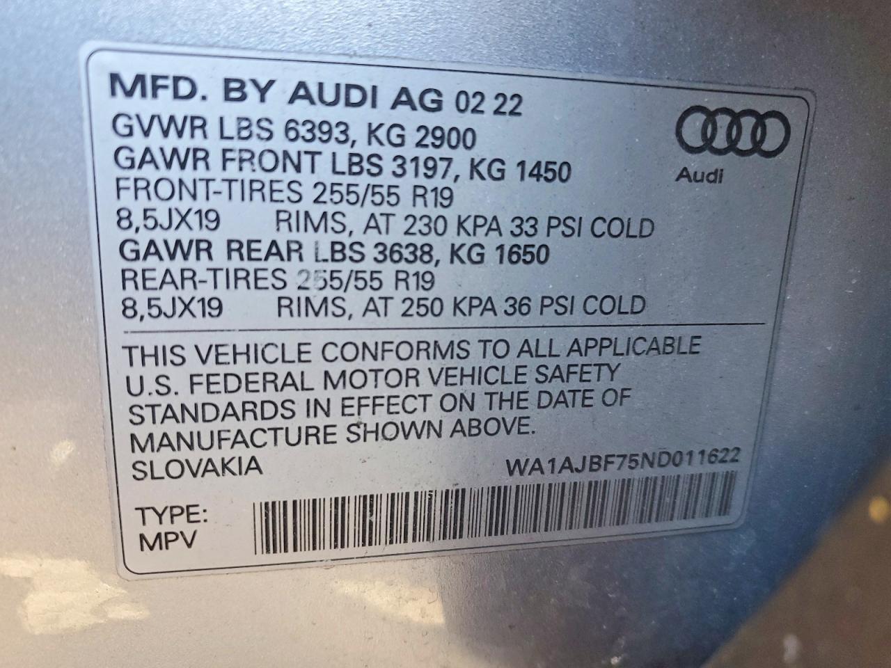2022 AUDI Q7