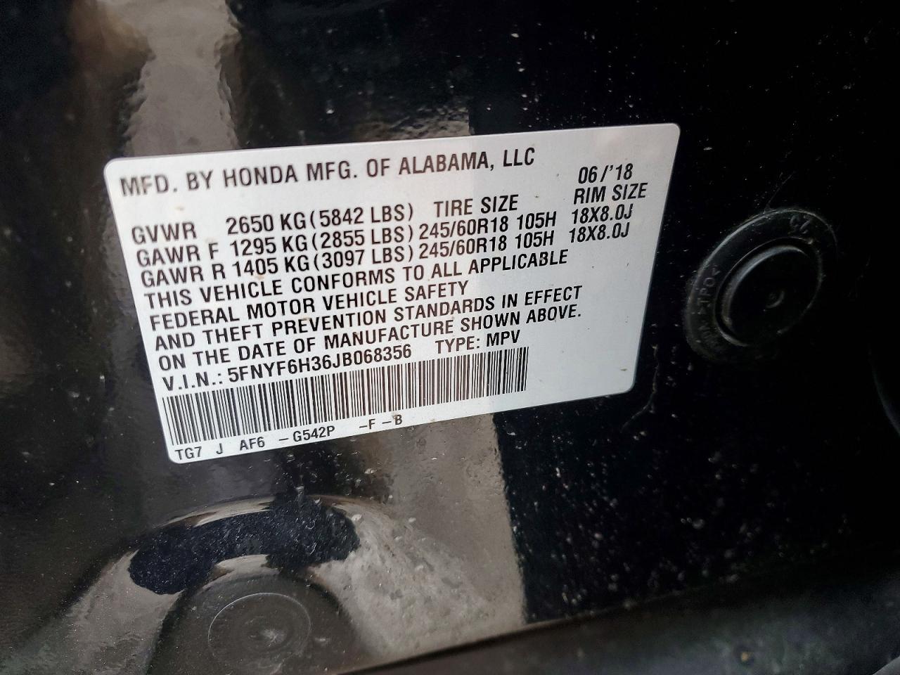 2018 HONDA PILOT