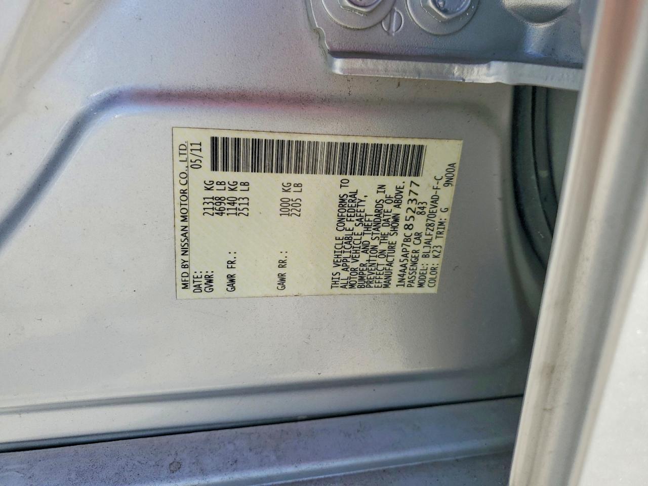 2011 NISSAN Maxima