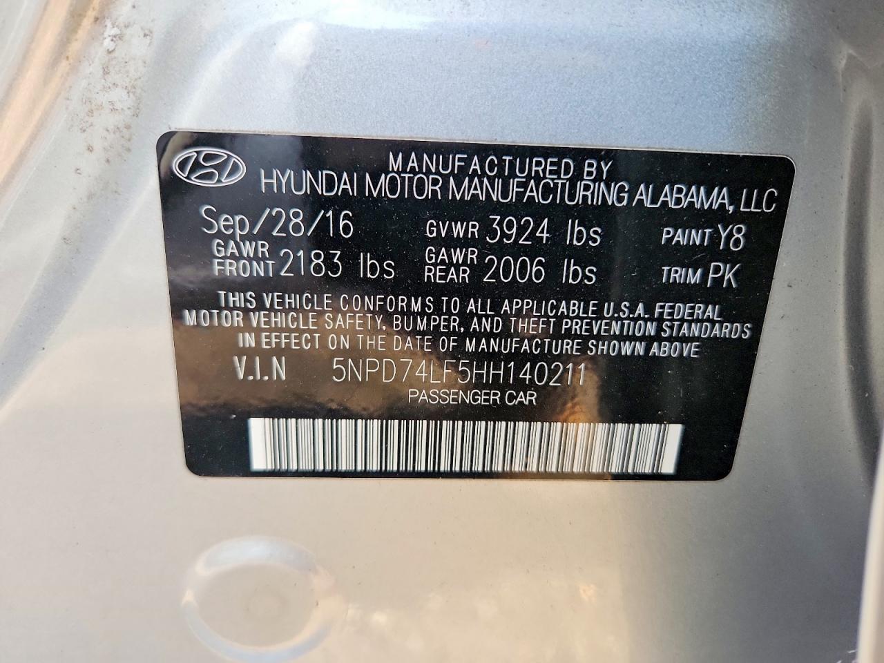 2017 HYUNDAI ELANTRA