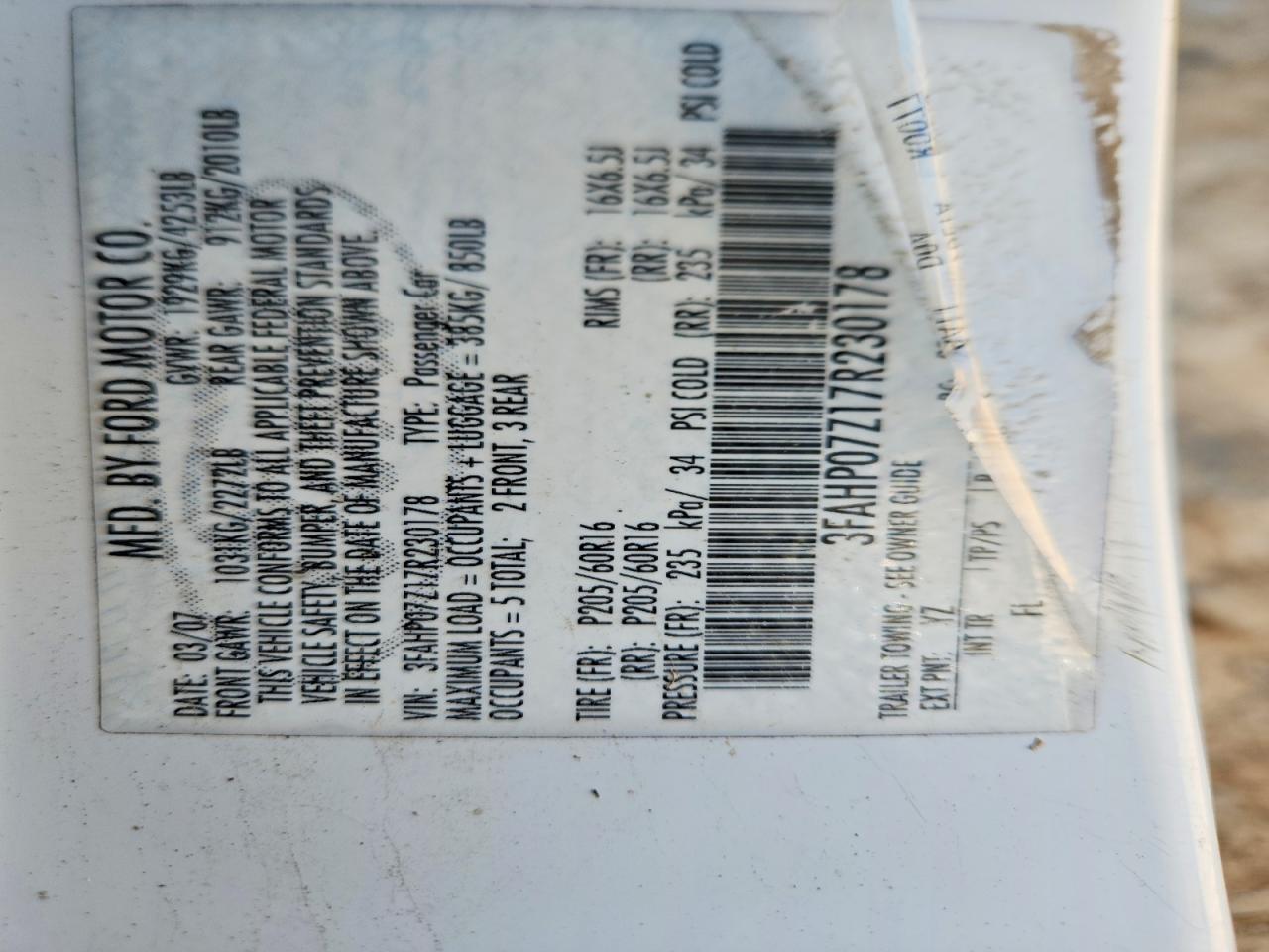 2007 FORD All Other
