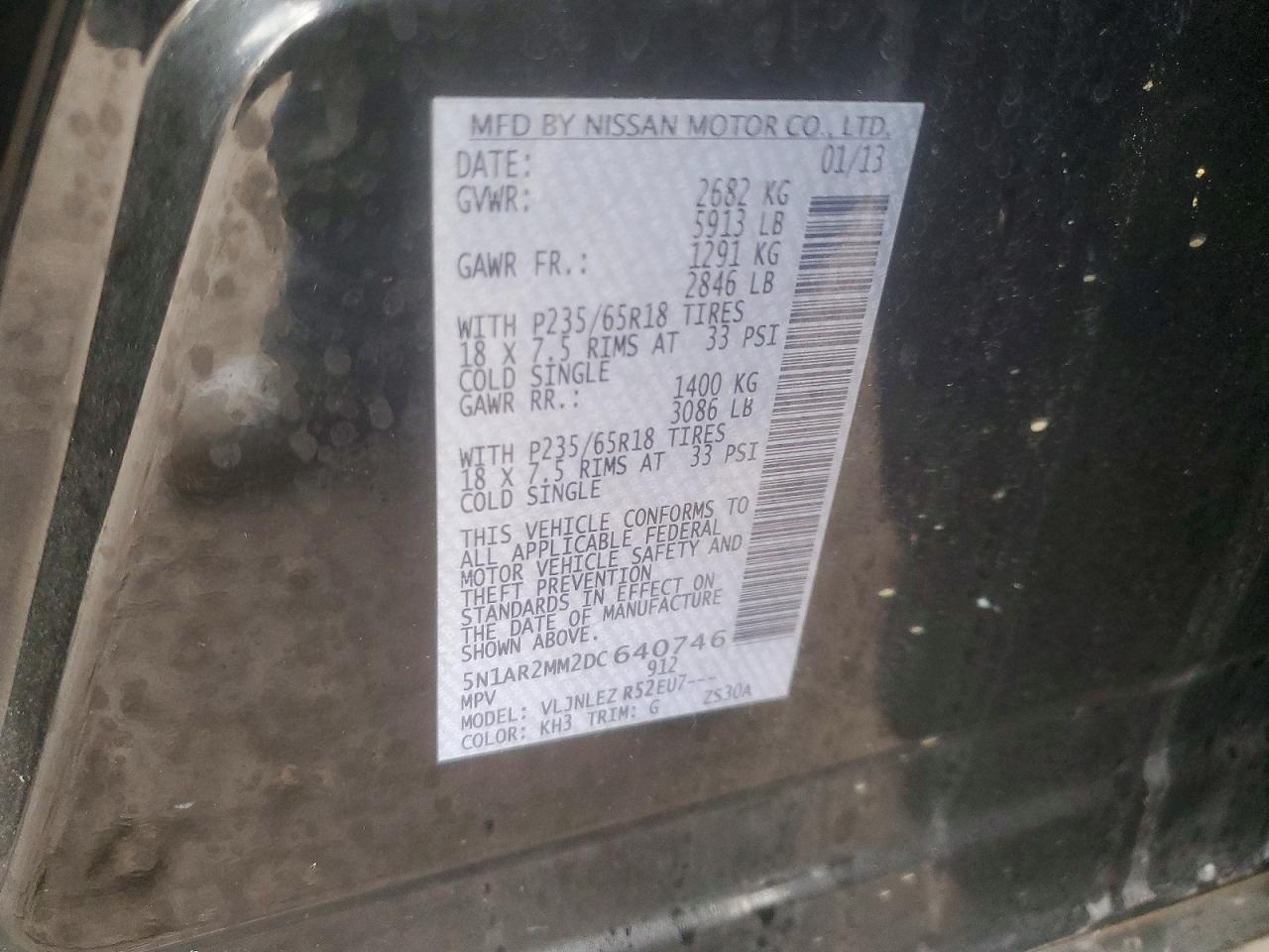 2013 NISSAN PATHFINDER