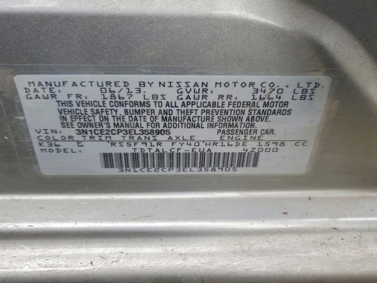 2014 NISSAN Versa Note