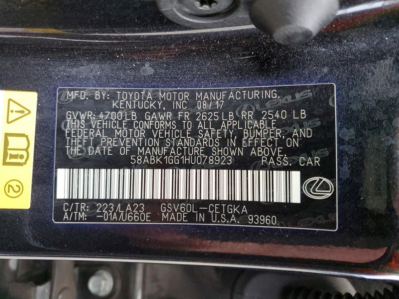 2017 LEXUS ES 350