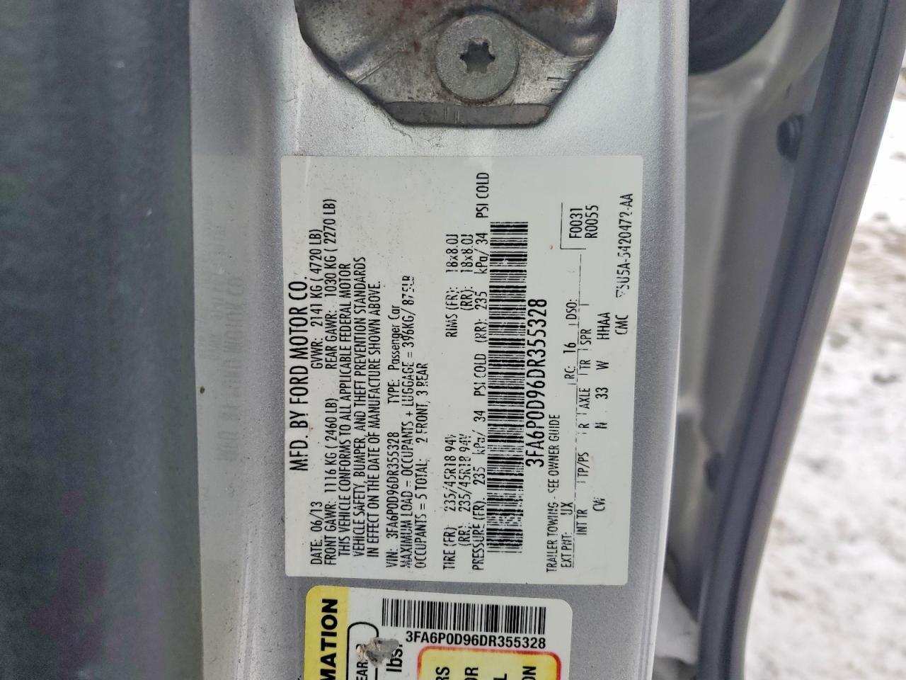 2013 FORD FUSION