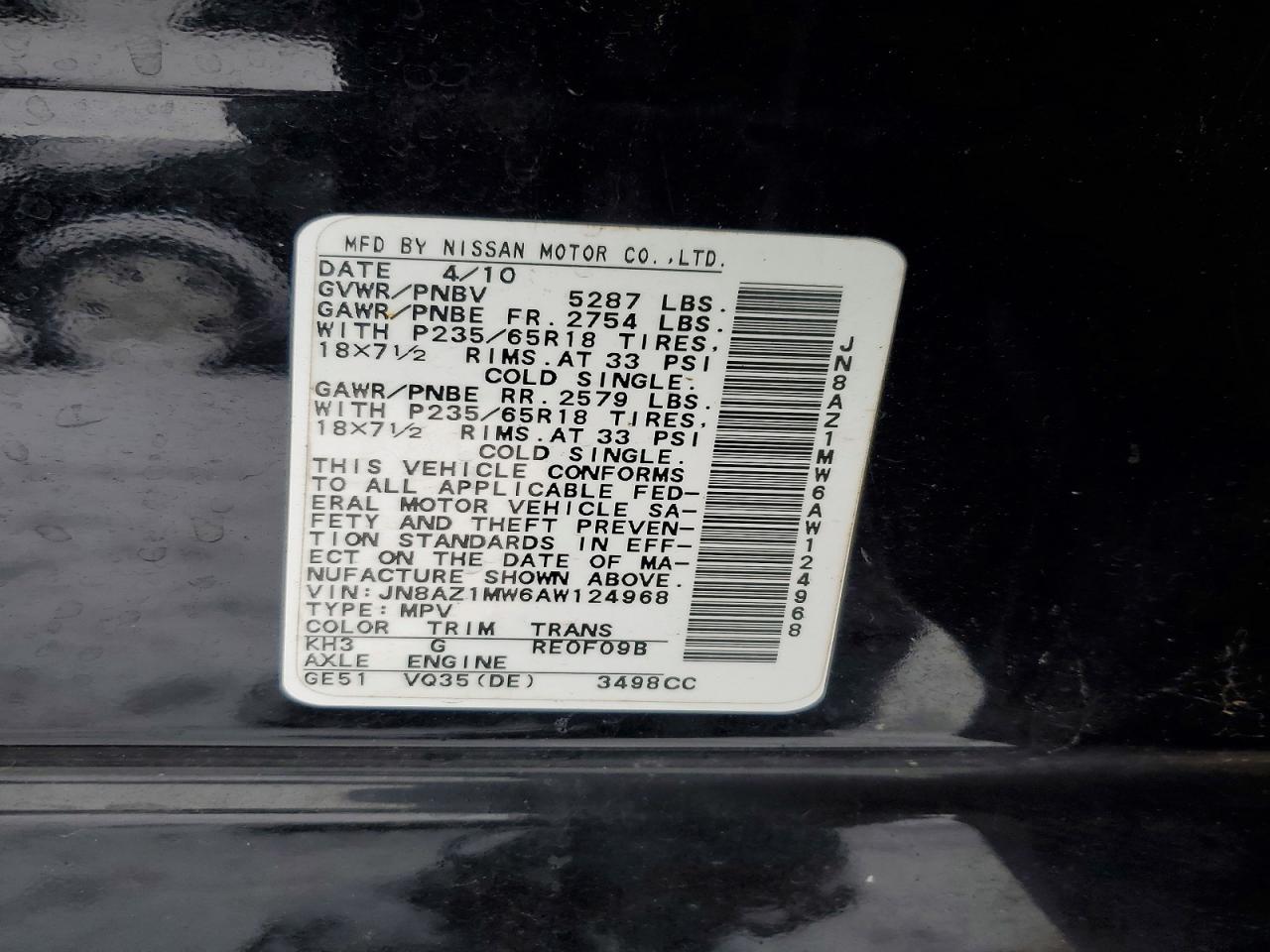 2010 NISSAN MURANO