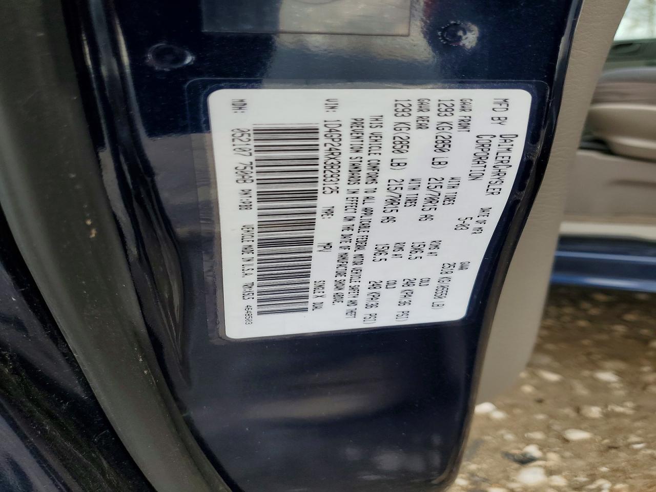 2003 DODGE GRAND CARAVAN