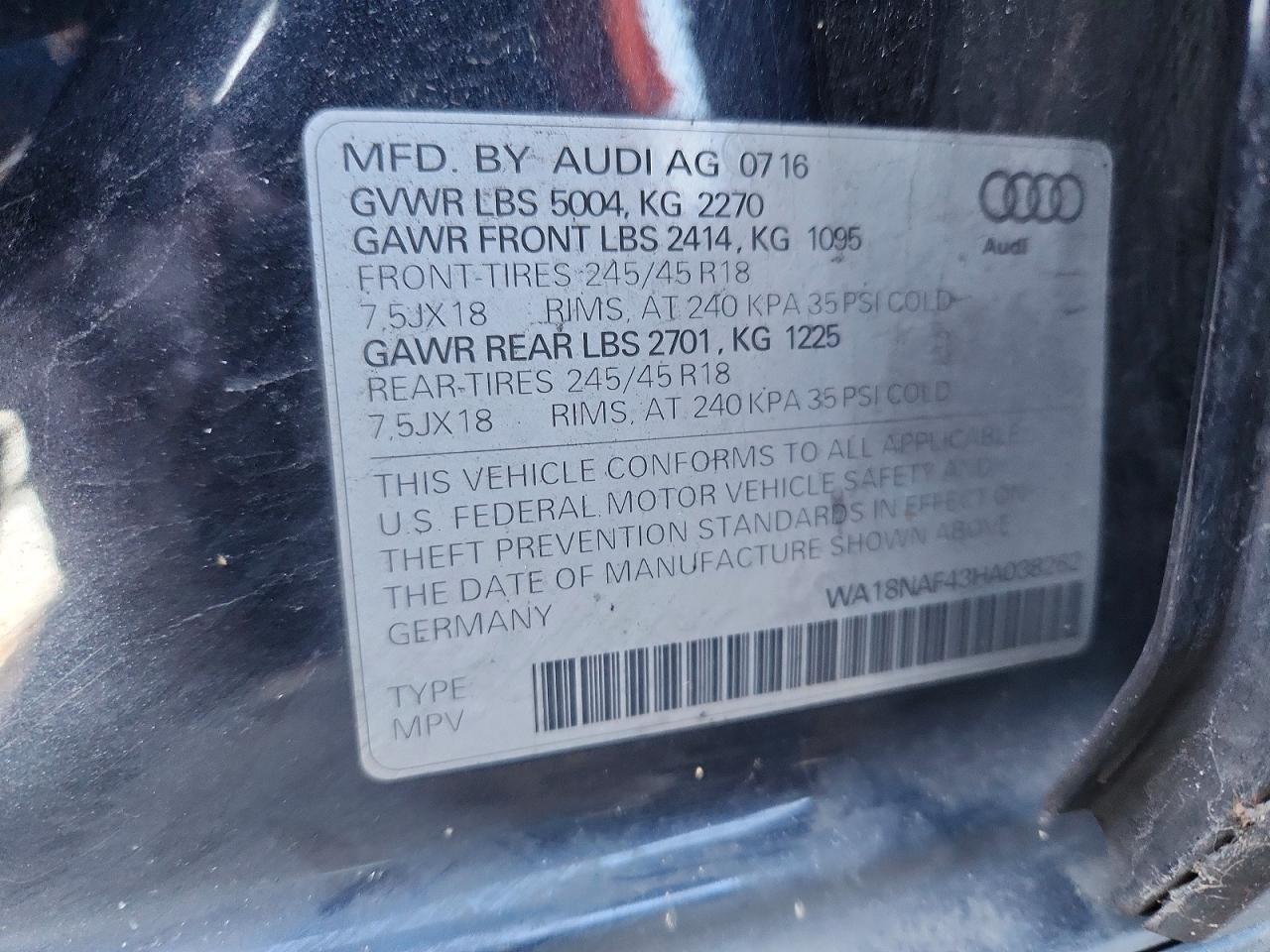 2017 AUDI A4 allroad