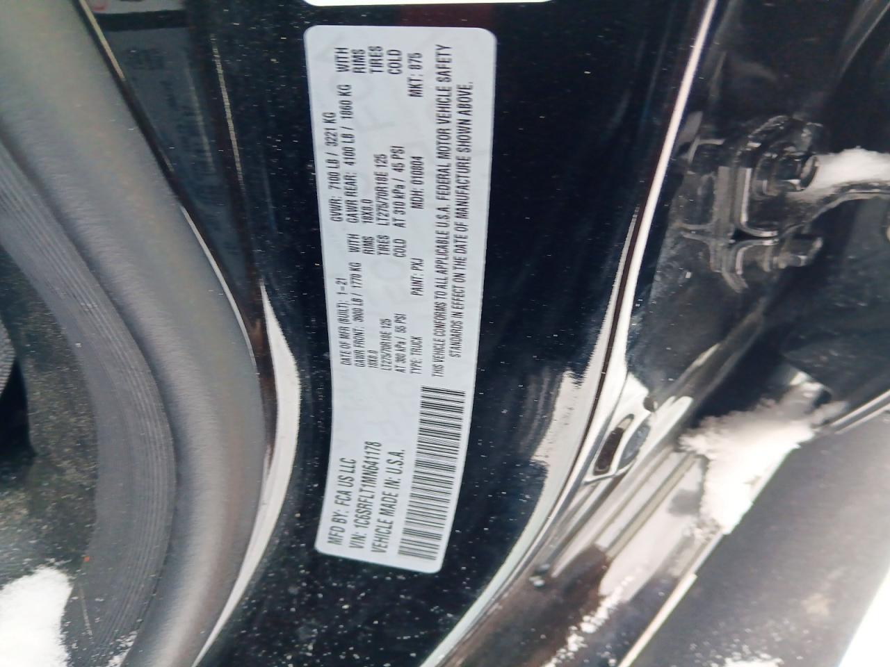 2021 RAM 1500