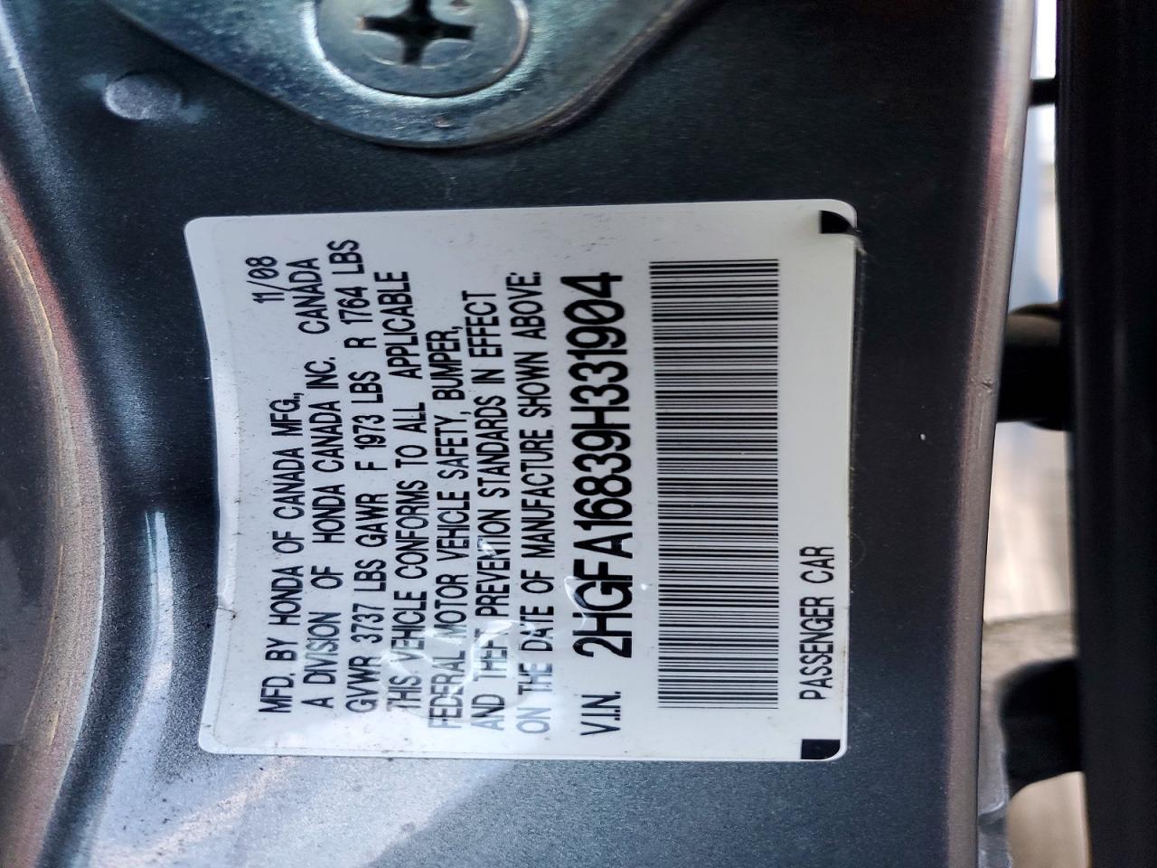 2009 HONDA CIVIC