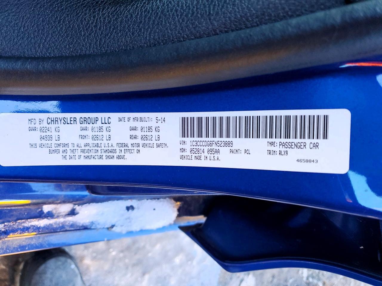 2015 CHRYSLER 200