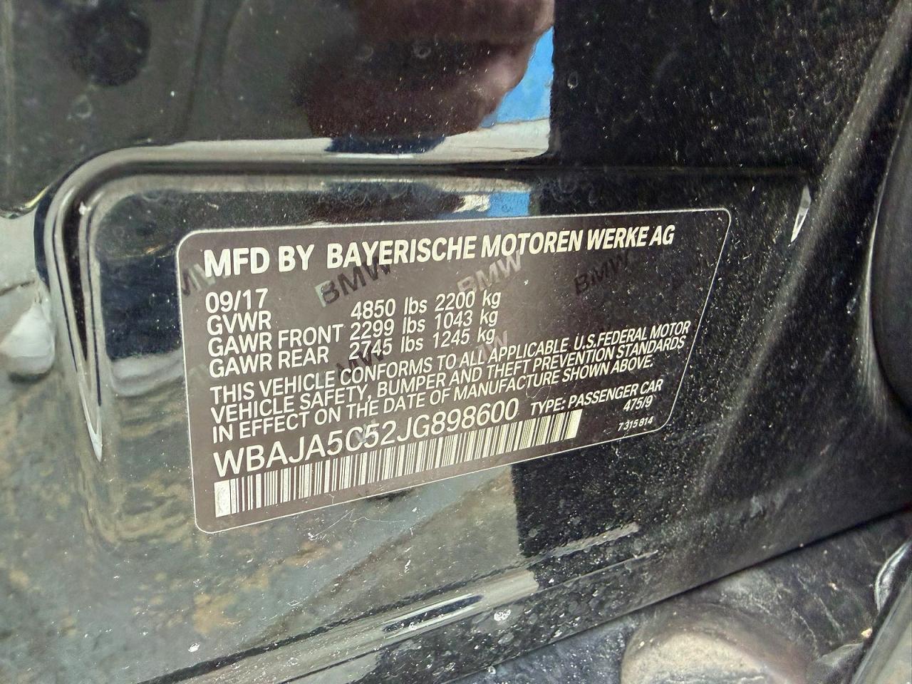 2018 BMW 5 series