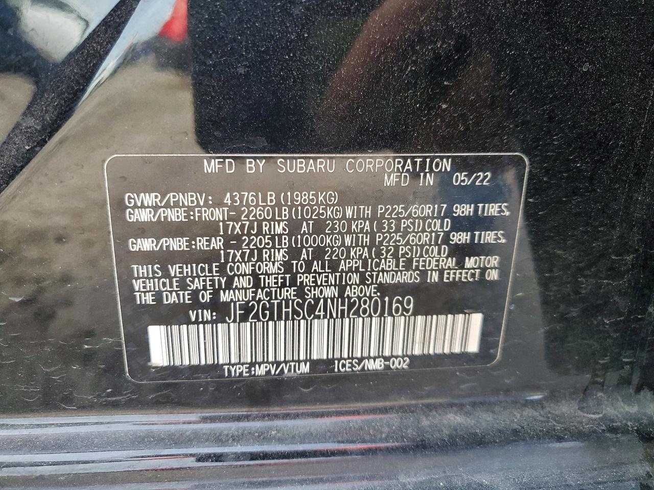 2022 SUBARU Crosstrek