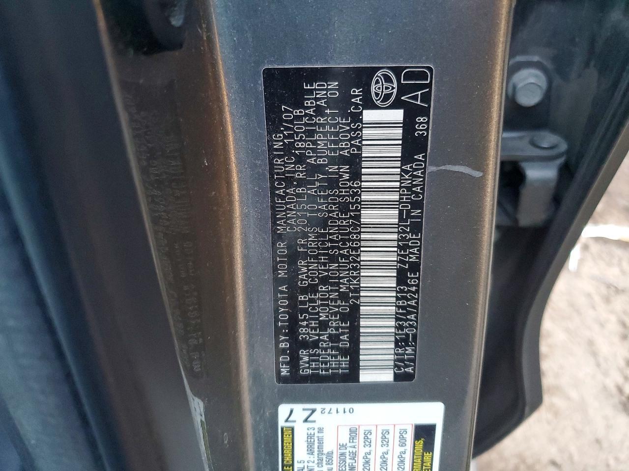 2008 TOYOTA COROLLA
