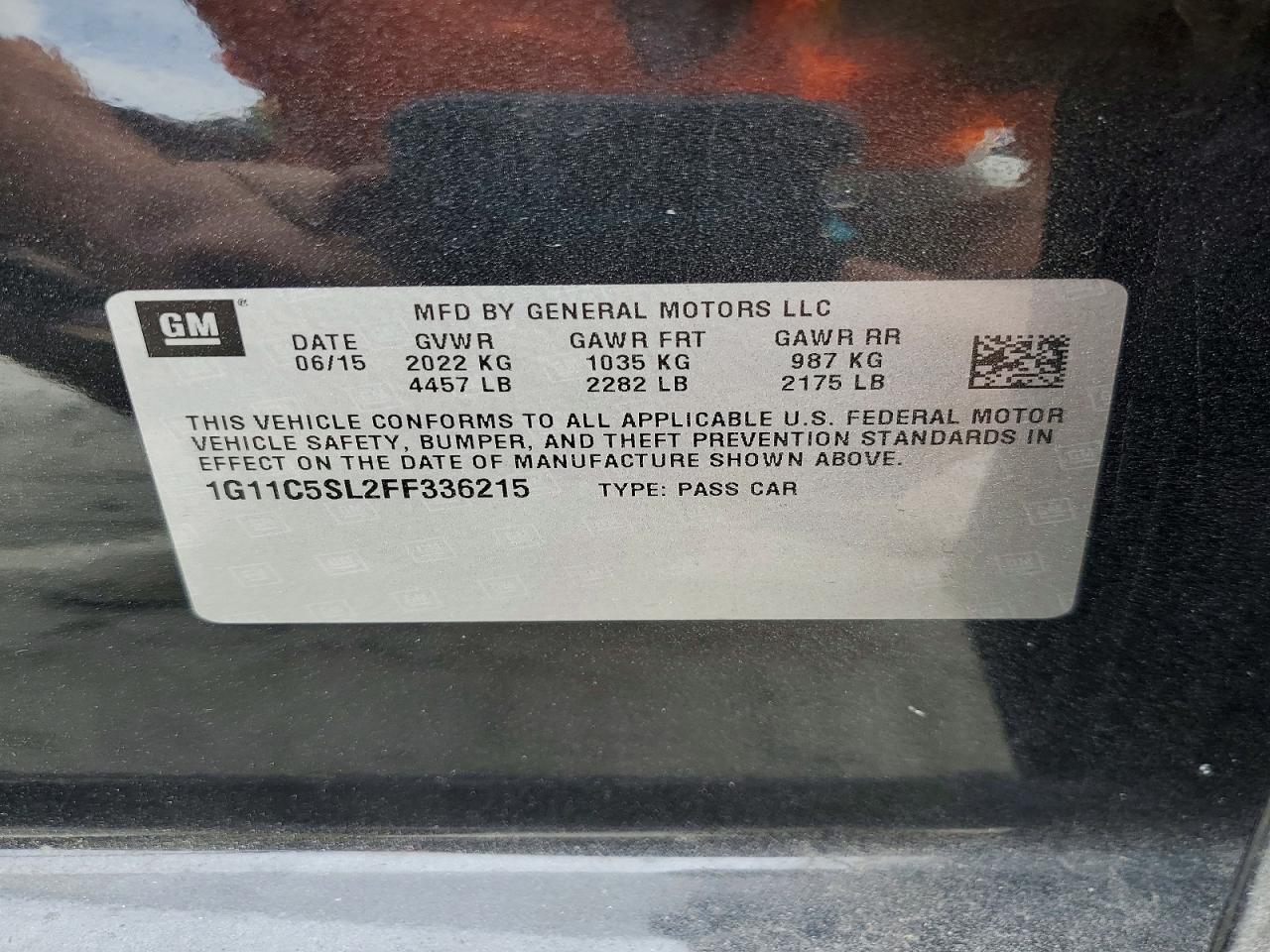 2015 CHEVROLET MALIBU