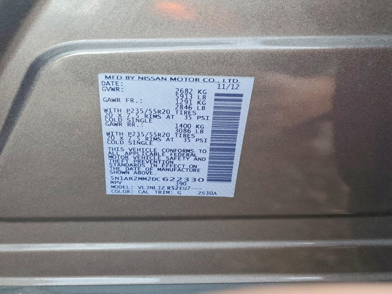 2013 NISSAN PATHFINDER