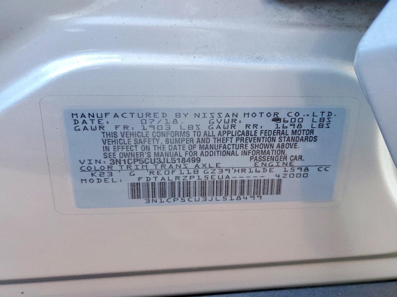 2018 NISSAN KICKS