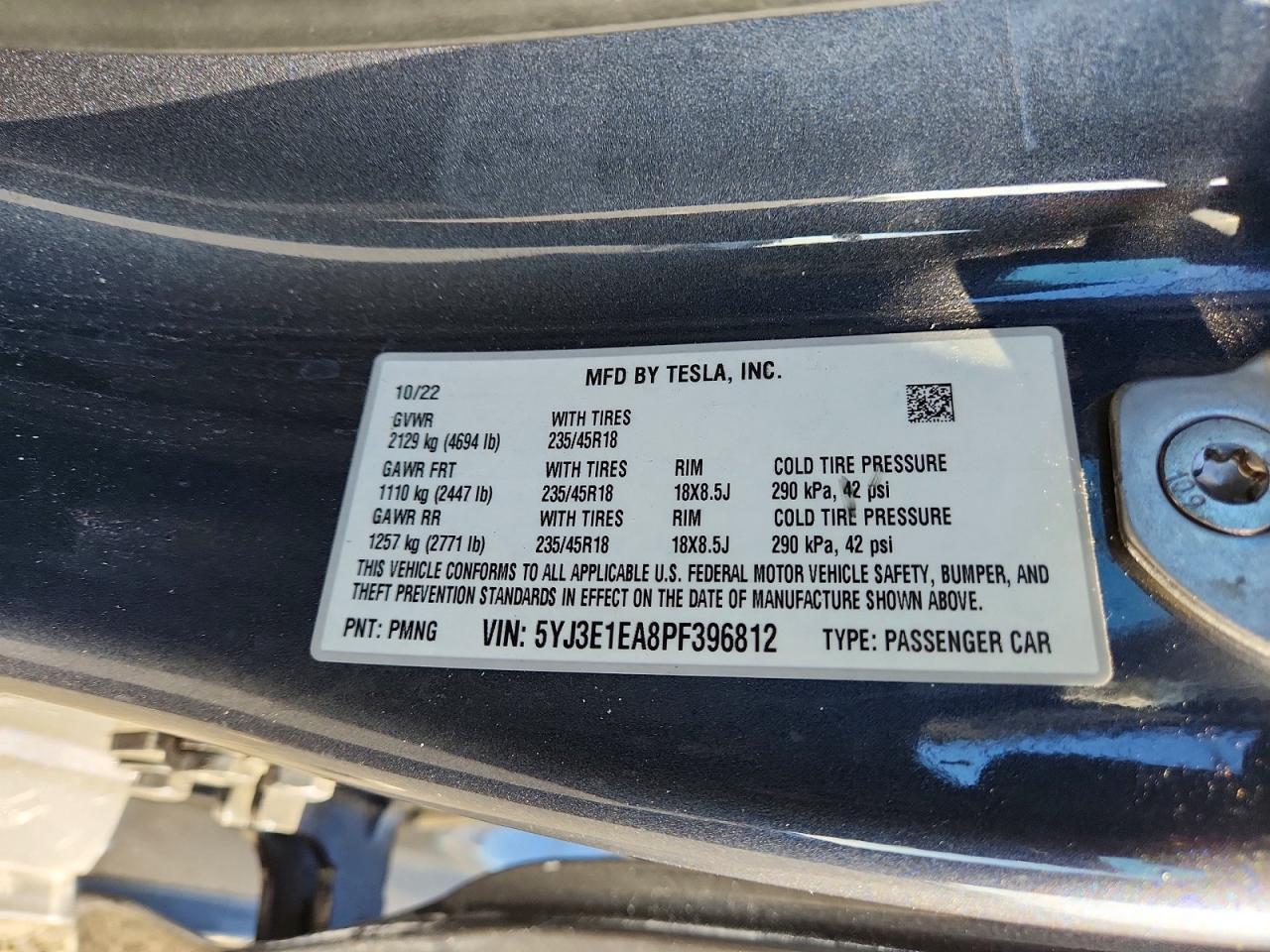 2023 TESLA MODEL 3