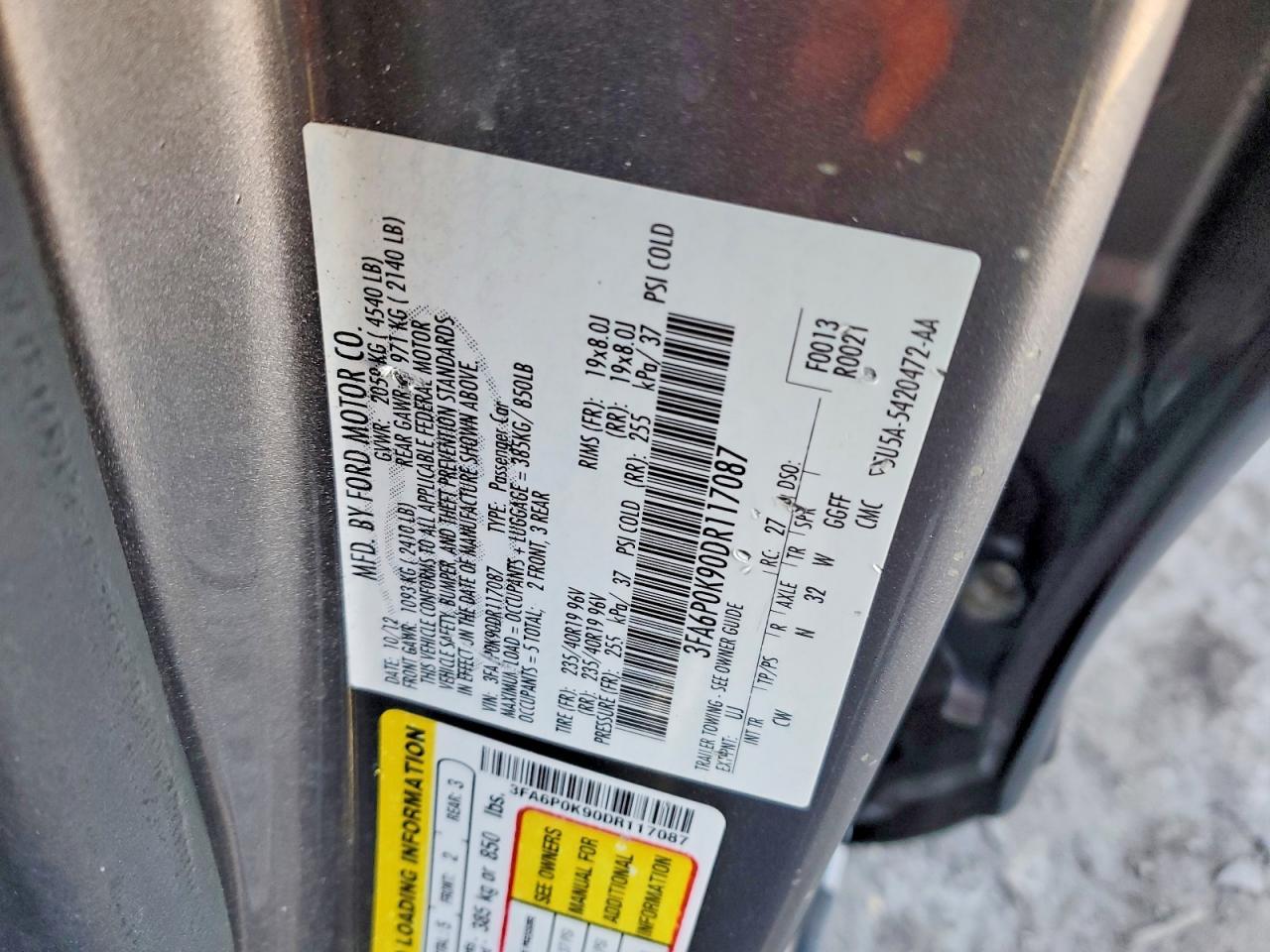 2013 FORD FUSION