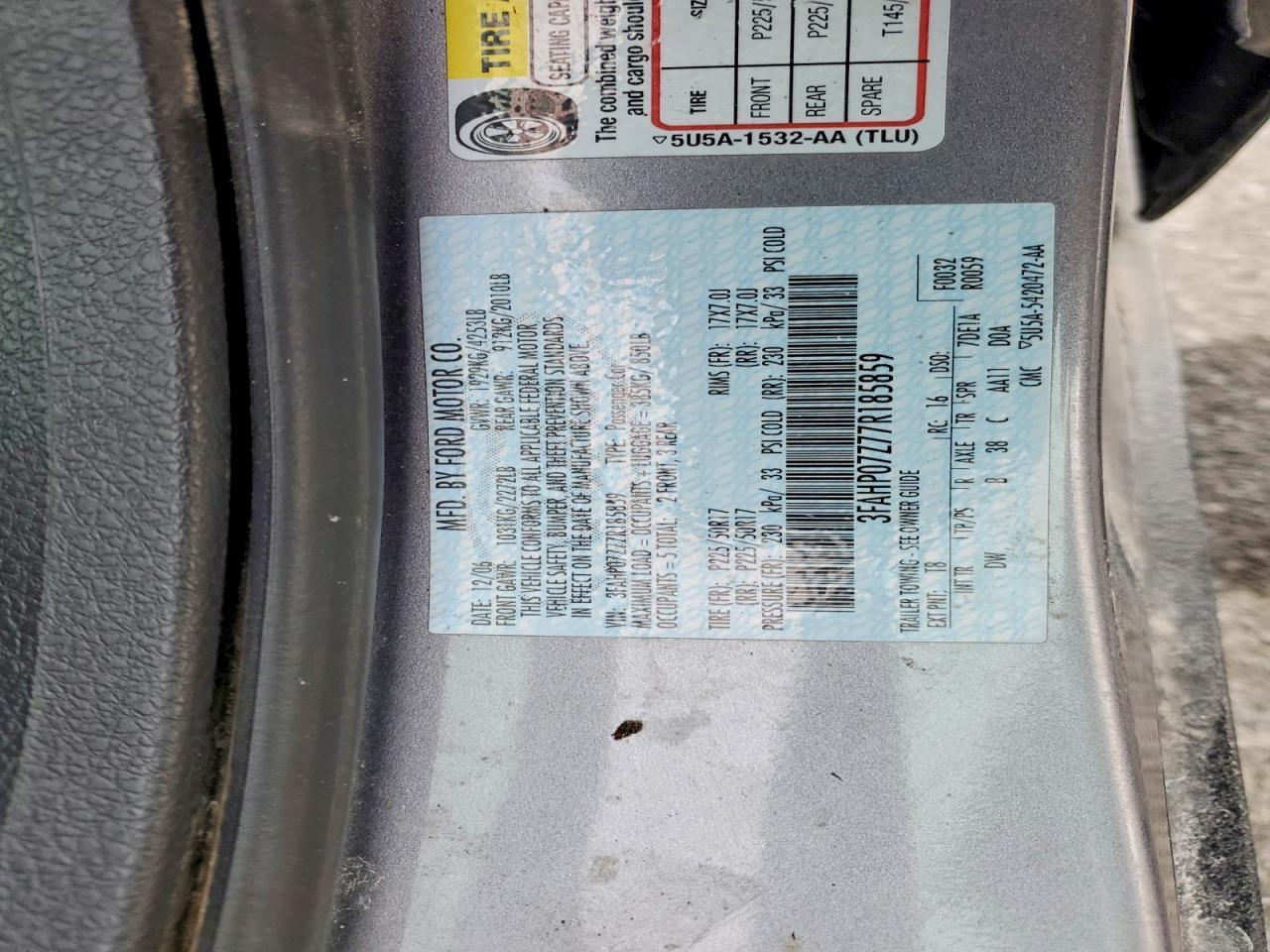 2007 FORD FUSION