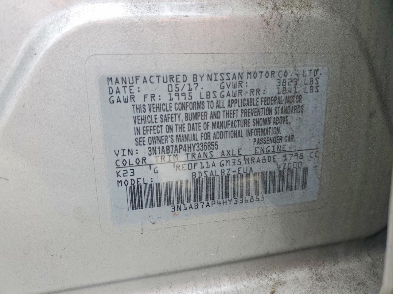 2017 NISSAN SENTRA