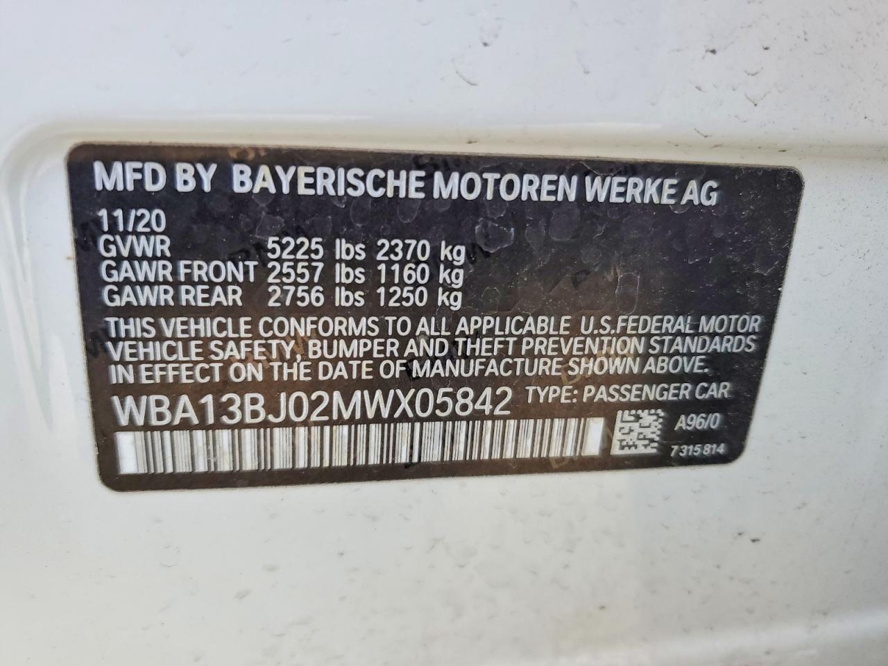 2021 BMW 5 series