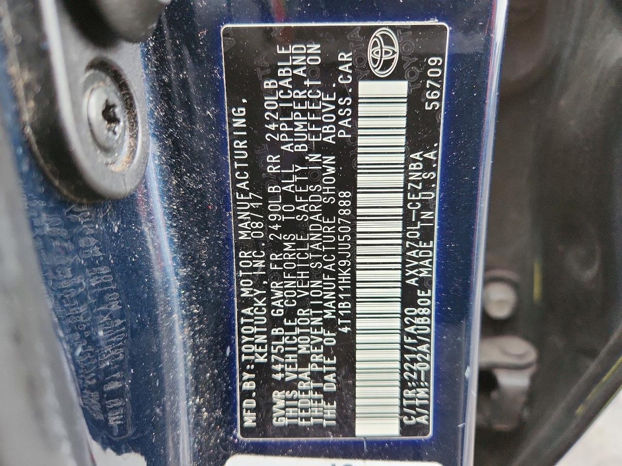 2018 TOYOTA CAMRY