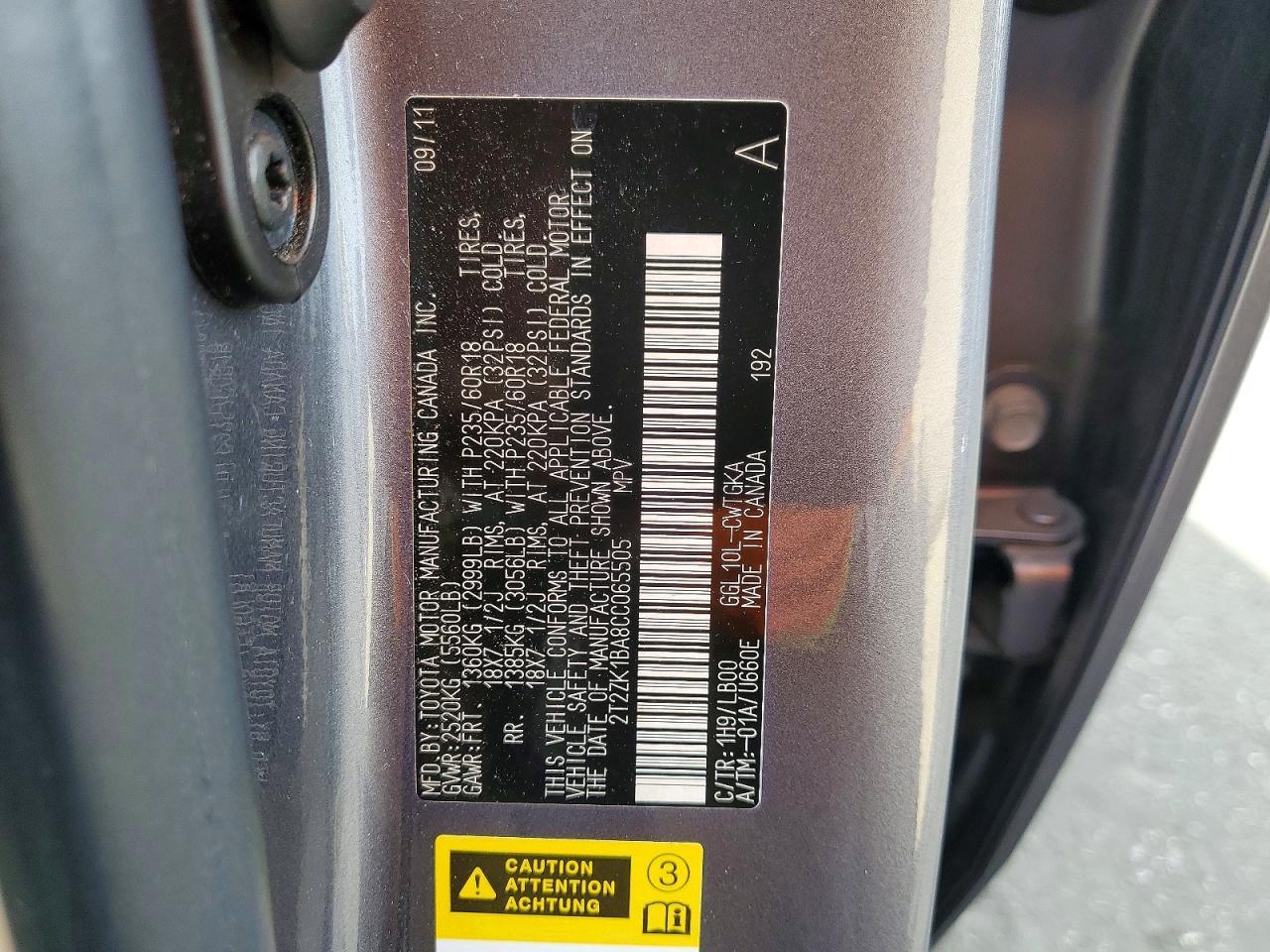 2012 LEXUS RX 350