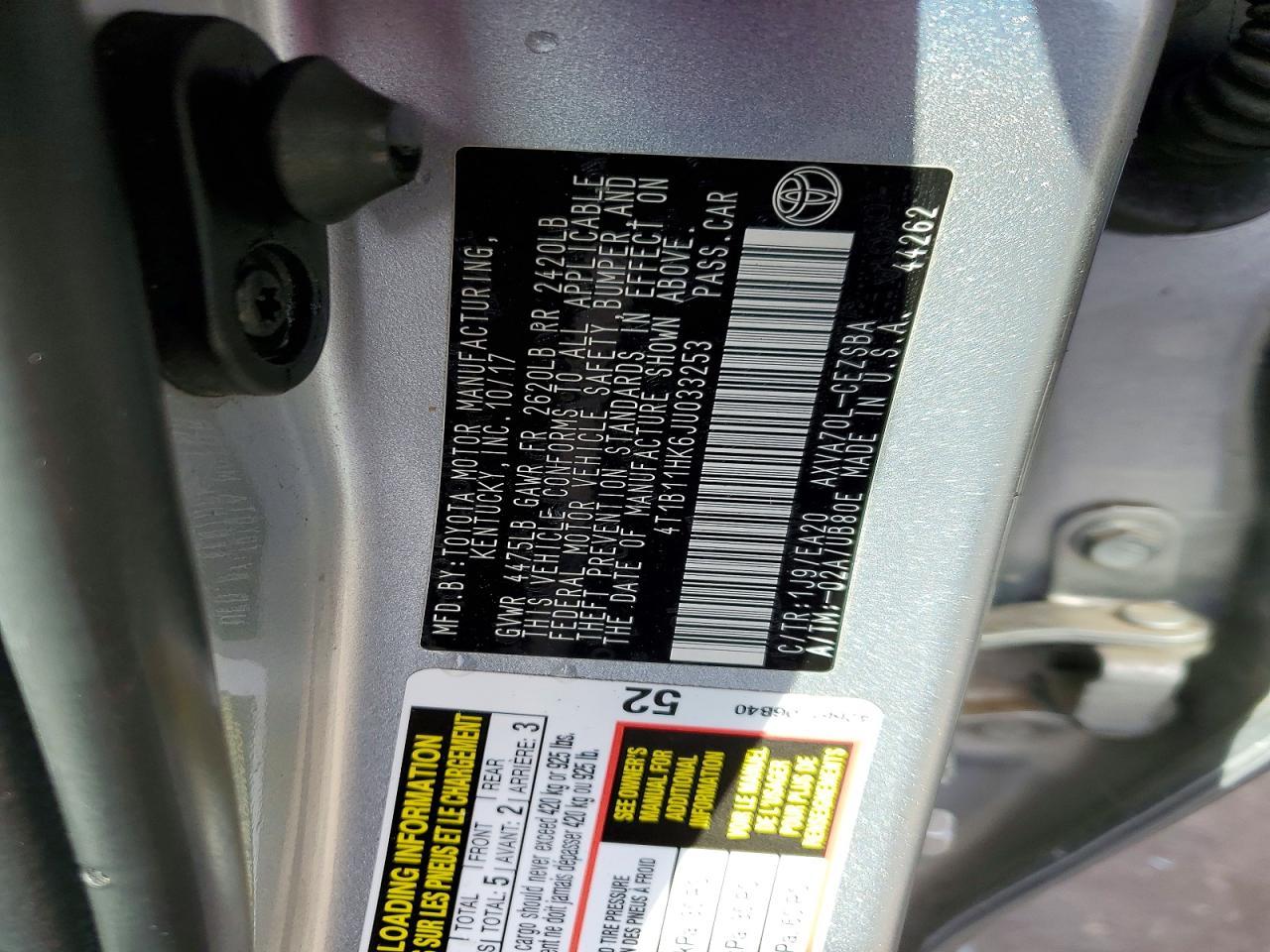 2018 TOYOTA CAMRY