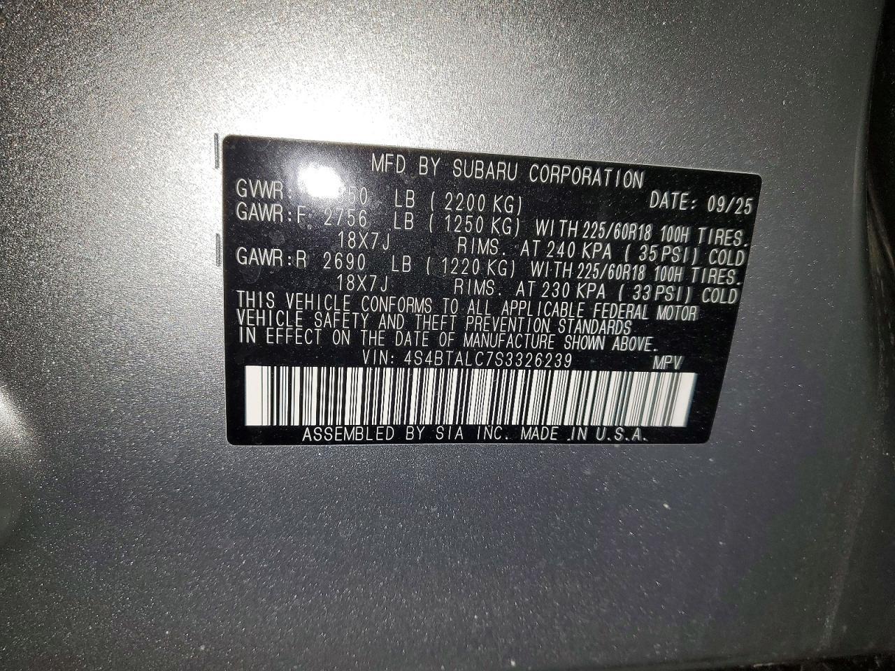 2025 SUBARU Outback