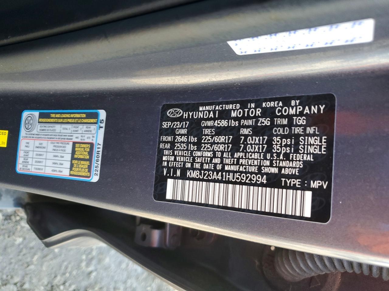 2017 HYUNDAI TUCSON