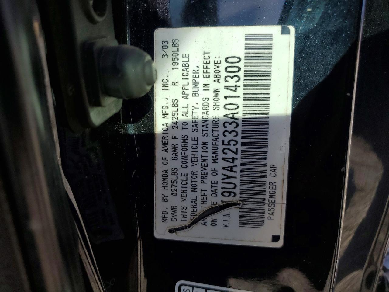 2003 ACURA CL
